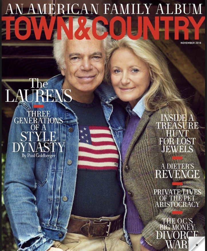 The Laurens on cover of Town & Country Magazine 