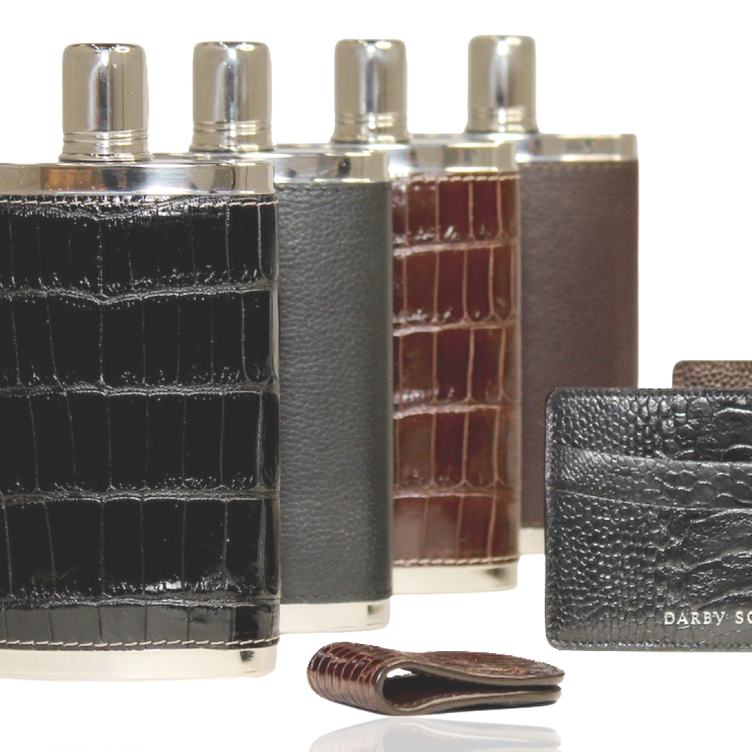 Croc & Leather Flasks, Credit Card Cases and Money Clips - Darby Scott
