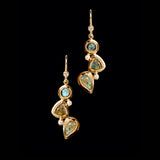 Labradorite & Diamond 18K Yellow Gold Mosaic Earrings - Darby Scott  