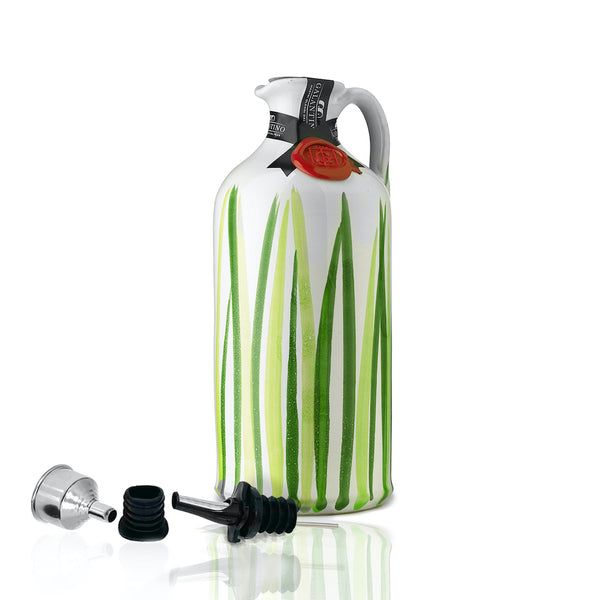 Ceramic Pitcher with Green Design