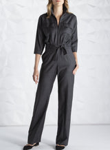 Darby Scott Charcoal Jumpsuit Front View