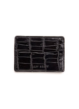 Back view Black Crocodile Credit Card Case - Darby Scott