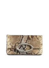 Pastel multi color Python Convertible fold over Clutch - Darby Scott  