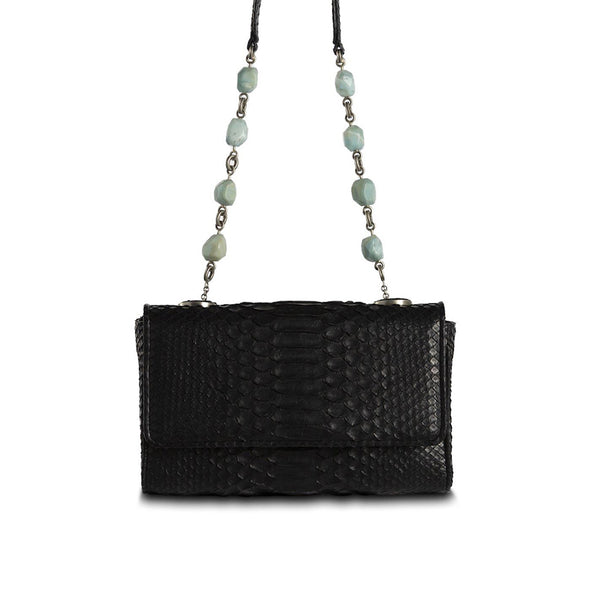 Black Chain & Jewel mini Shoulder Bag - Darby Scott