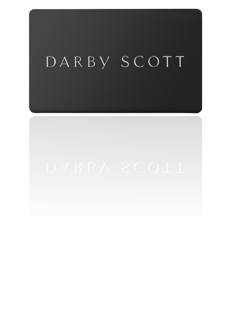 Gift Card, black with White Darby Scott logo