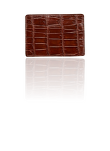 Chocolate Crocodile Credit Card Case - Darby Scott
