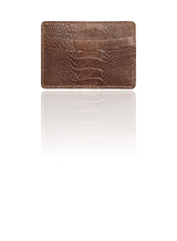 Bronze Ostrich Leg Credit Card Case - Darby Scott