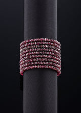 Close up view Garnet Gemstones Multi Strand Bracelet - Darby Scott