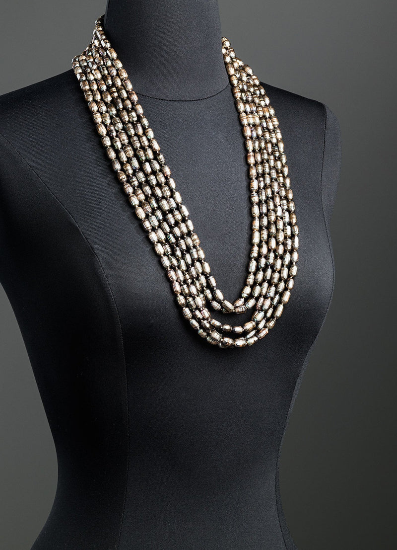Six Continuous Strands for Faceted Mother of Pearls - Darby Scott