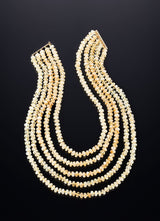 5 strand Citrine Necklace and 14K yellow gold bar clasp - Darby Scott