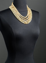 Citrine and 14K gold Five Strand Necklace  - Darby Scott