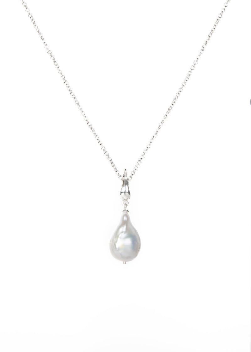 Baroque Pearl Charm on Sterling Chain - Darby Scott