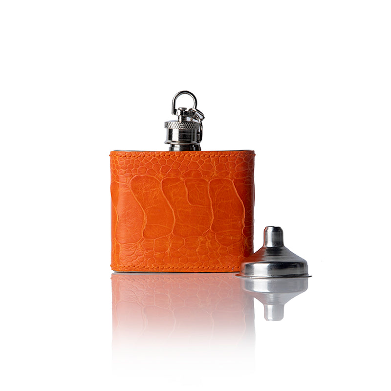 Keychain Flask with Funnel - Orange