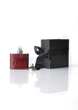 Wine covered key chain flask with gift box