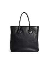 Back view of Black Pebble Leather Essex Tote - Darby Scott