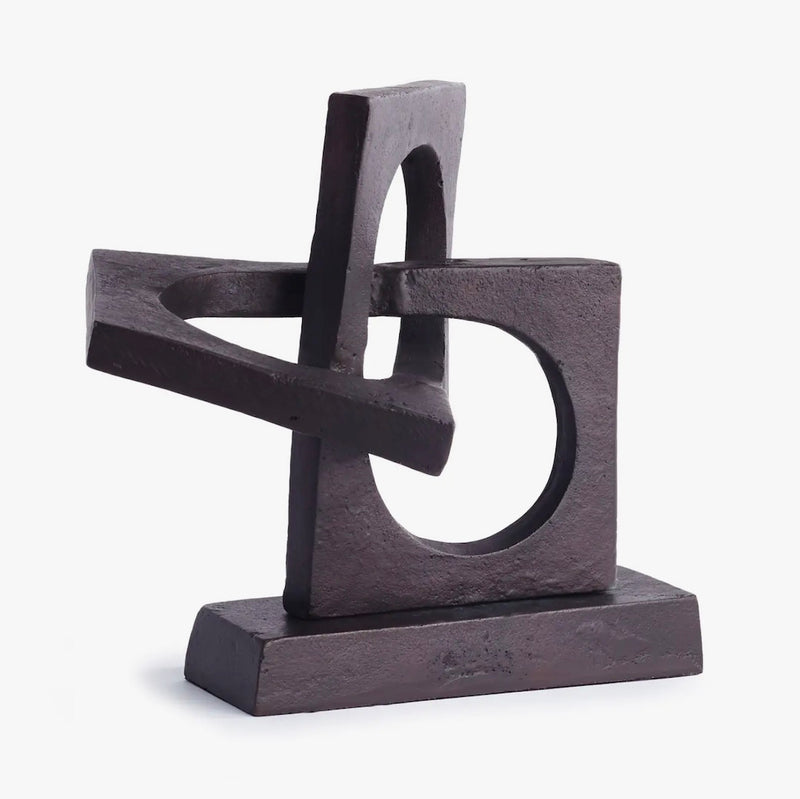 Forged iron sculpture, abstract decor