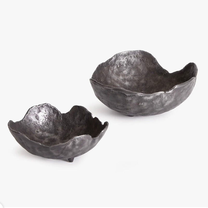 Small metal bowl shown with large companion bowl