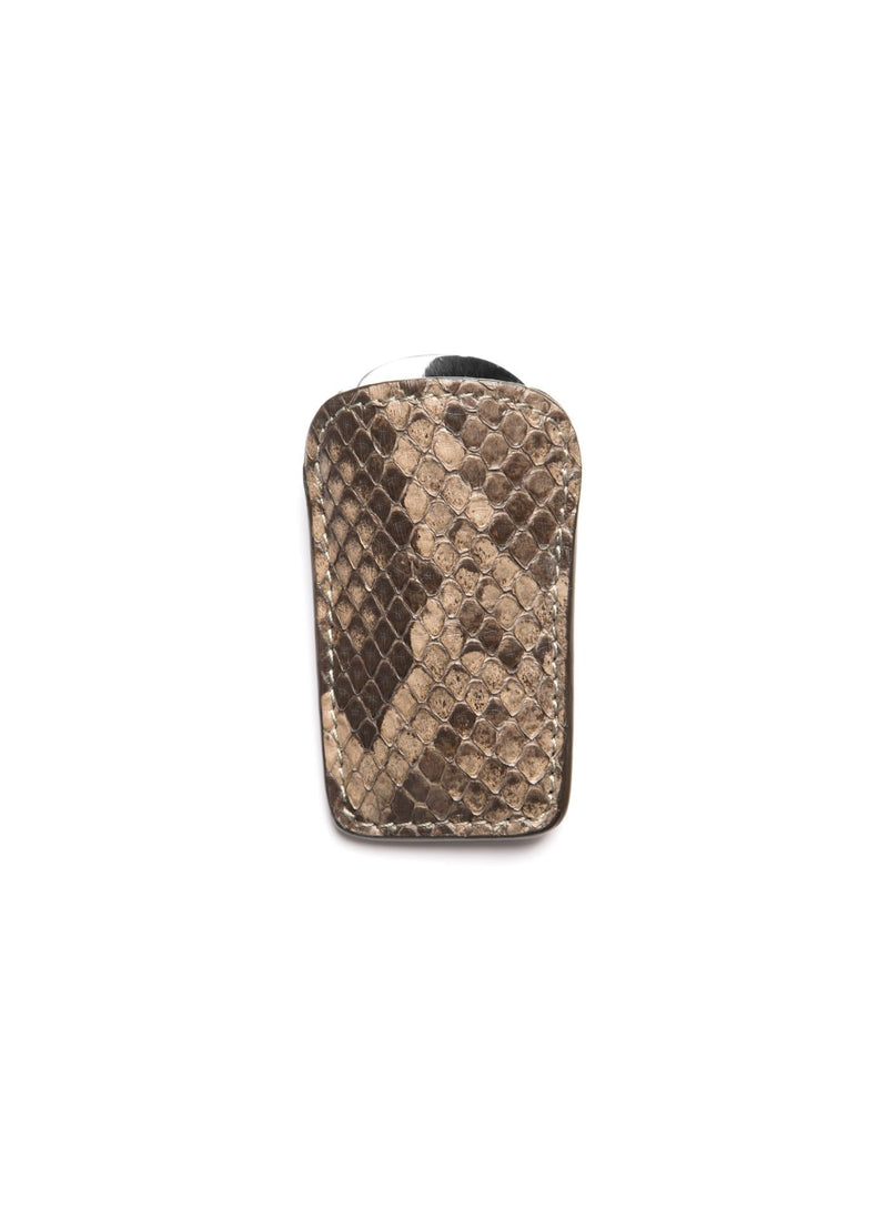Tan Python Carrier and Stainless Steel Folding Shoe Horn - Darby Scott