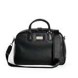 Newport Travel Satchel Bag in Black Leather