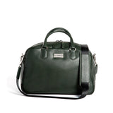 Newport Travel Satchel Bag in Dark Green Leather  - Darby Scott